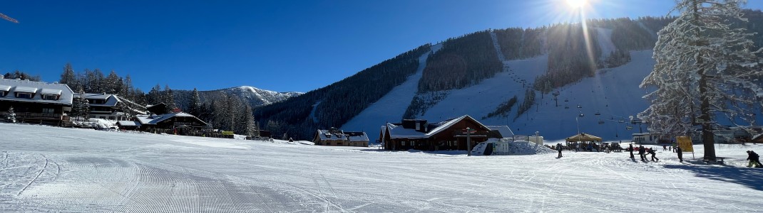 The hub of the ski area is the Hutterer Böden.