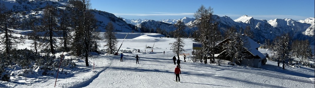 Wide slopes and a great panoramic view await you in Hinterstoder.