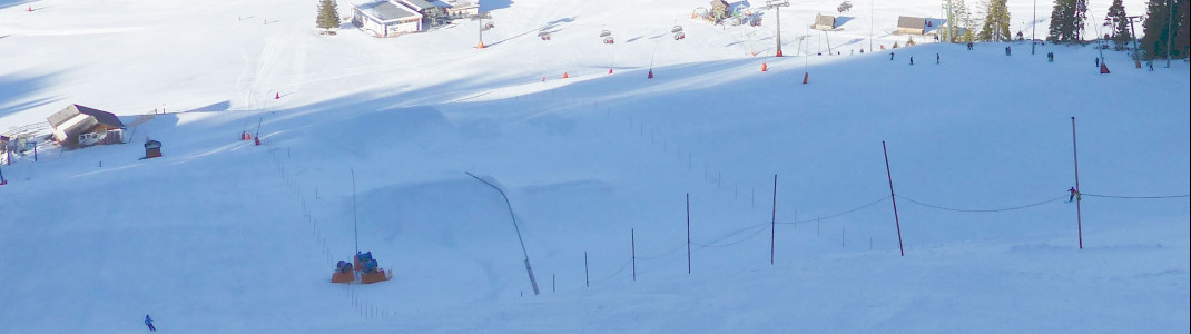 The snowpark is centrally located at the Hutterer Böden.