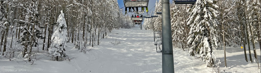 The Zwieselberg route runs under the chairlift.