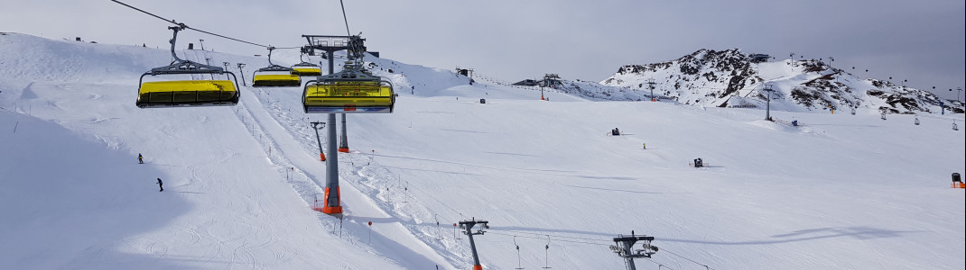 You can find wide slopes between the chairlifts Kristall- and Schnee-Express