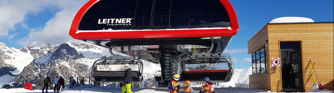 The "Wastenegg lift" takes beginners to the upper part of the ski area to the blue slopes.