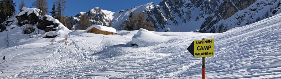 Ladurns offers a permanently installed avalanche training camp.
