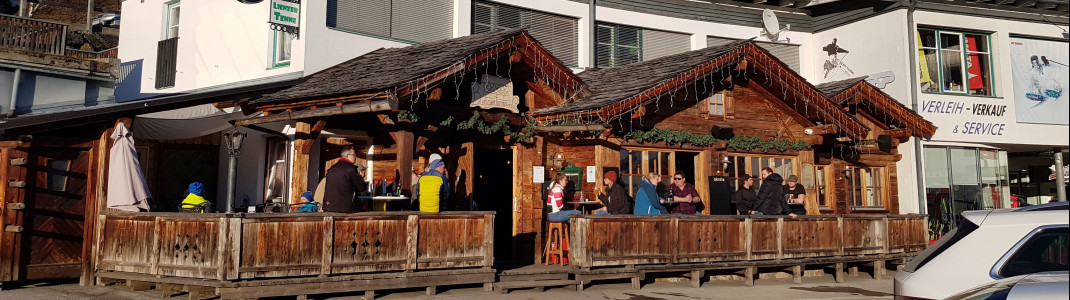 At the base station of the gondola you can end the ski day at the Tenne.