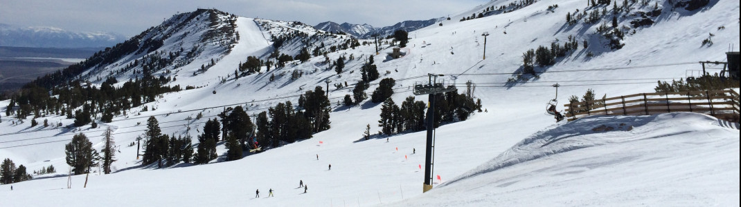 View from the top station of Broadway Express: The slopes are ideal for beginners and ski novices.