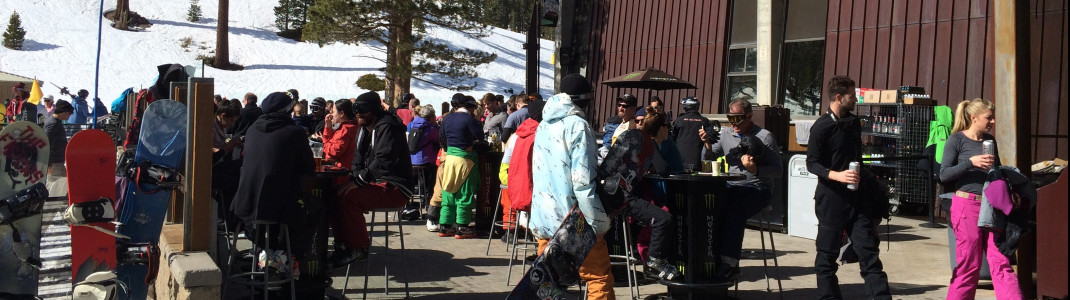 Canyon Lodge is not only a nice spot to enjoy a break on its sun deck during a day on the slopes, it is also a great place to grab some margaritas at night.