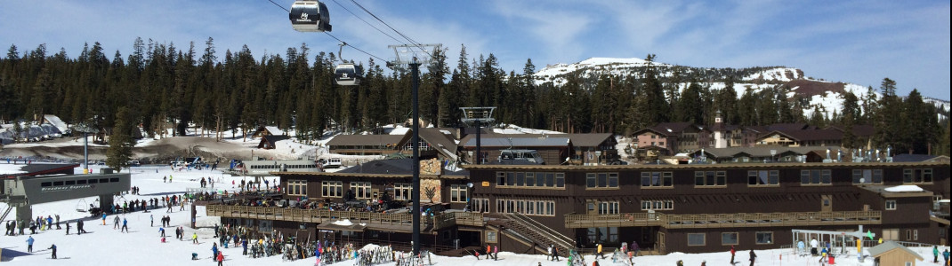 View of the sun deck at the Main Lodge.