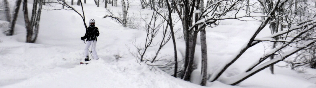 Off through the deep snow in Yamabiko