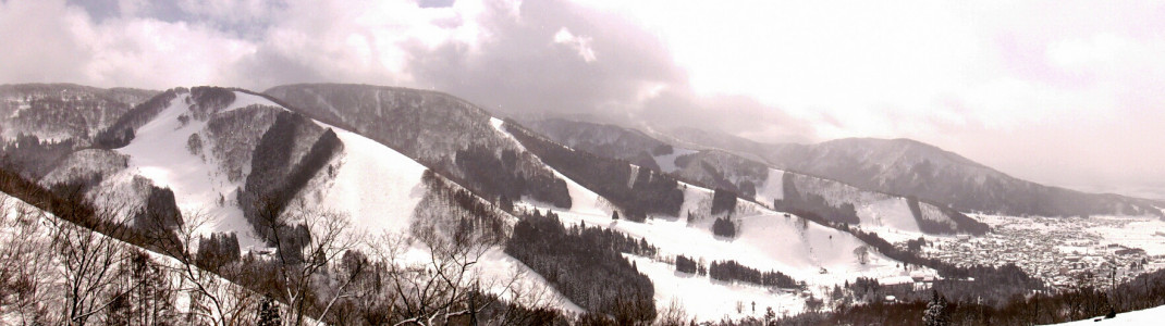 Panoramic view over Nozawa Onsen