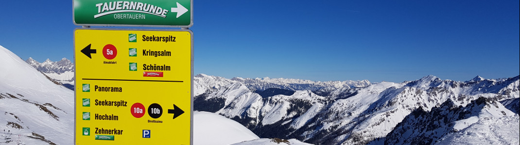 The Tauern ski circuits lead through the whole ski area.