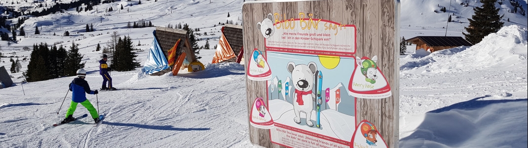 The Bibo Bear Family Ski Park is located on the blue Edelweiss slope.