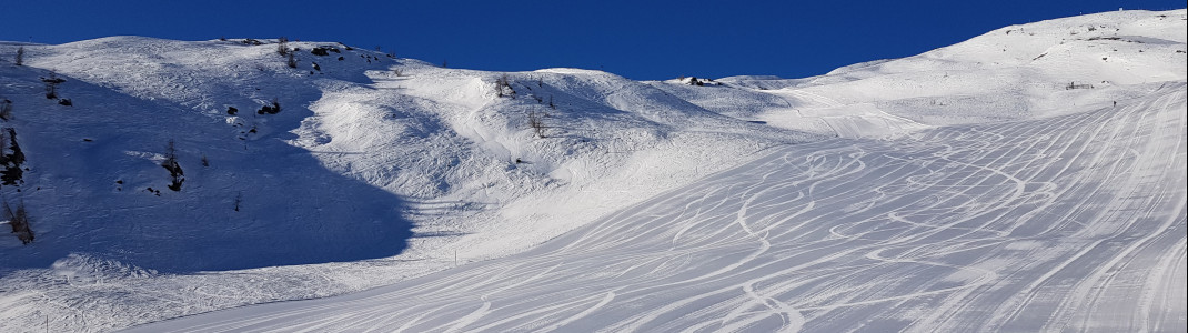 The slopes are excellently groomed.