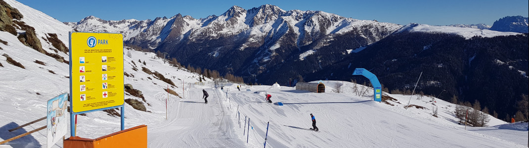The YellowSnowpark in Sillian offers obstacles for different skill levels.