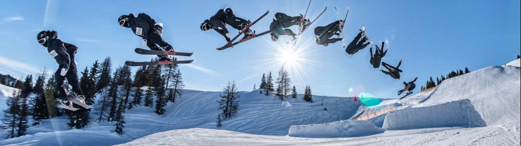 The Snowpark Alpendorf offers lots of fun and action for freestylers.