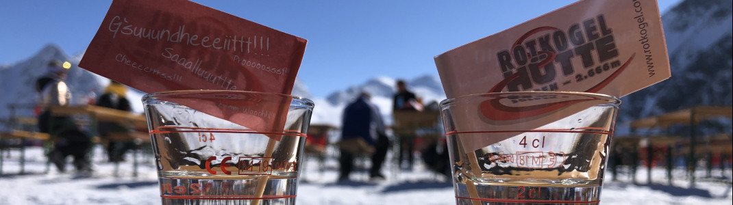 Enjoying a place in the sun at the Rotkogelhütte.