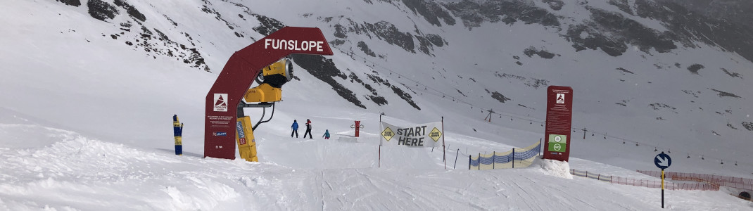 The Funslope starts at the top station of the 8-seater chairlift Giggijoch.