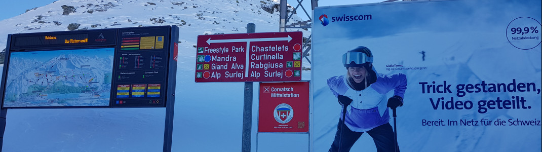 The Corvatsch Park is located next to the mid station Murtèl.