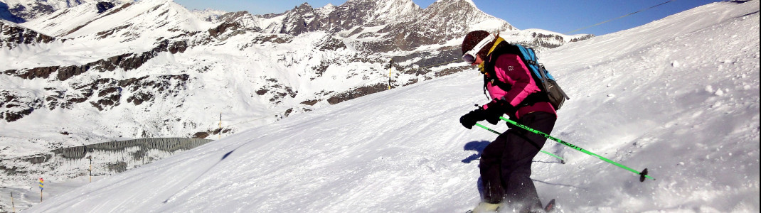 Enjoying freeriding at Stockhorn