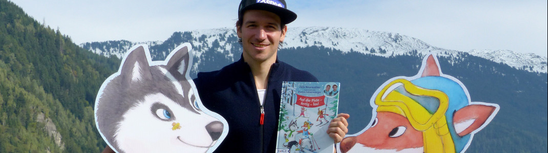 Ski-Star Felix Neureuther präsentiert im Zillertal sein neues Kinderbuch.