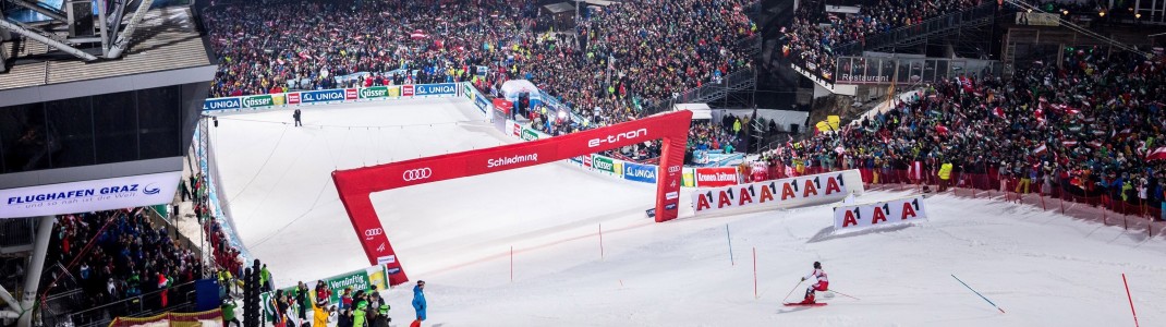 Slalom und Riesenslalom stehen am Zielhang der Planai wieder auf dem Programm.