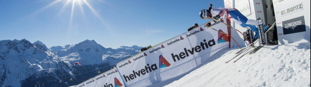Die Damen des internationalen Skirennsports messen sich auf der Corviglia, dem St. Moritzer Hausberg, im Super-G.