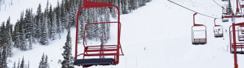 Der Tamarack Chair im Castle Mountain Resort, Westcastle Valley, Alberta, Kanada