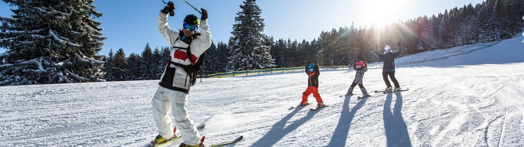 Vier Skigebiete bieten im Tannheimer Tal Pistenspaß für die ganze Familie