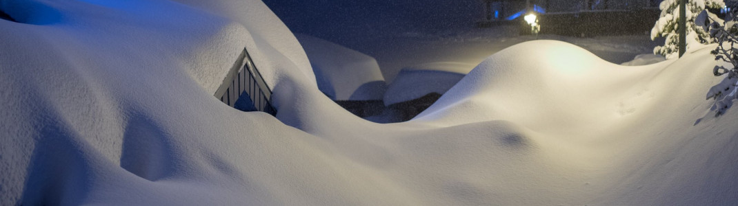 Teile von Val Thorens in den französischen Alpen sind im Januar 2018 komplett im Schnee versunken.