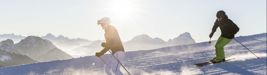Perfekt präparierte Pisten und jede Menge Sonnenschein erwarten Skifahrer am Nassfeld.