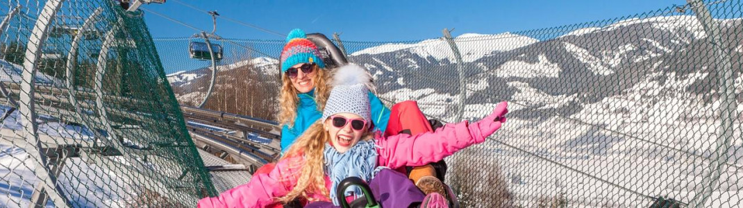 Im spektakulären Alpine Coaster "Lauser Sauser" rast du mit bis zu 42 km/h ins Tal.