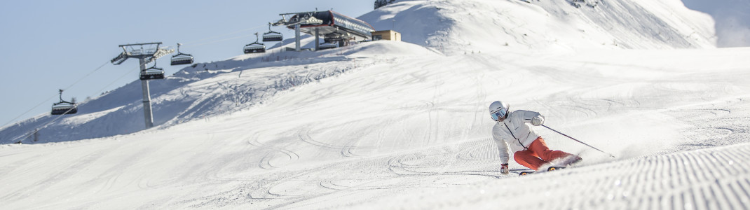 Skifahrer können sich im Skigebiet 3 Zinnen Dolomiten über perfekt präparierte Pisten für alle Ansprüche freuen.