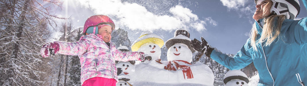 In Südtirol ist Winterspaß für die ganze Familie garantiert