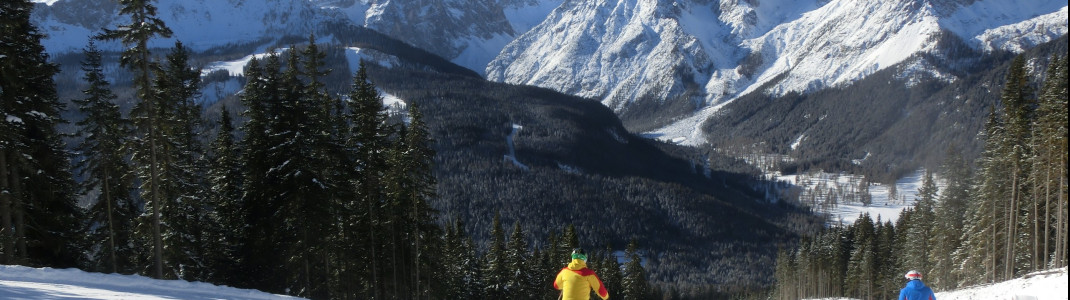 Die Pisten punkten mit einem tollen Bergpanorama