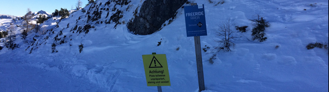 Nicht nur an der Skiroute wird auf eine gute Beschilderung mit Hinweisen geachtet