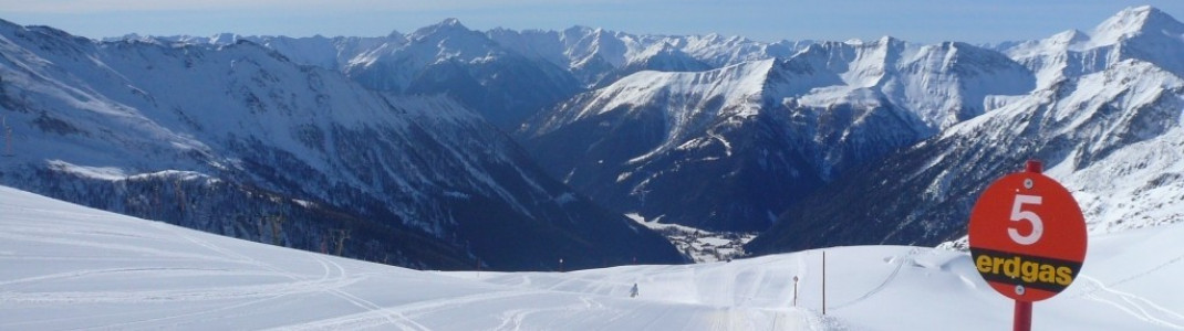 Die rot markierte Piste Nr.5 ist auch von Anfängern zu meistern.