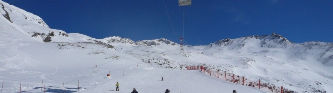 Anfänger kurz vor der Mittelstation der Ankogelbahn.
