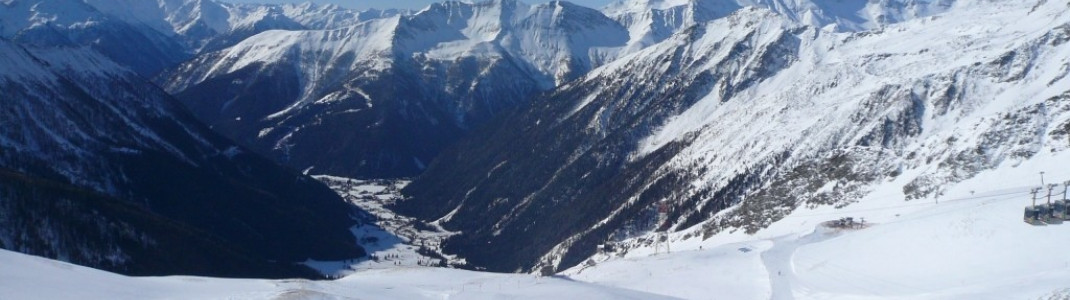Breiter Mittelteil der roten Abfahrt Nr.1.