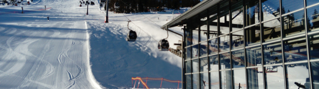 Die 6er-Gondelbahn ist das Herzstück des Skigebiets am Großen Arber.