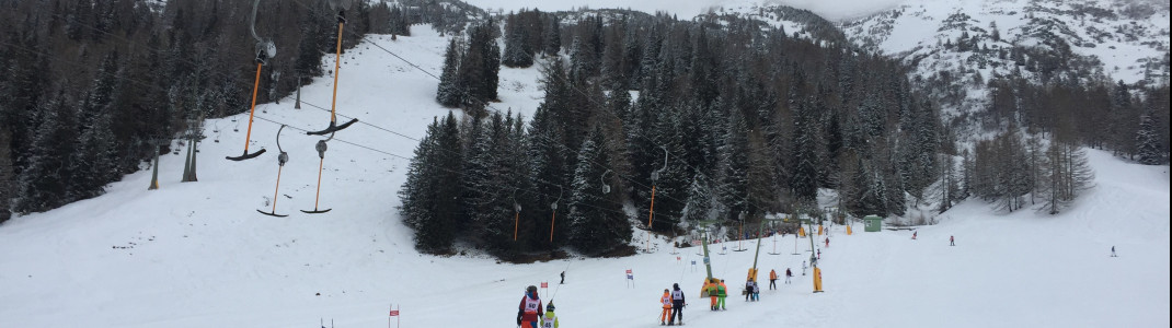 Die unpräparierte Piste unterhalb des Birgitzköpfllifts