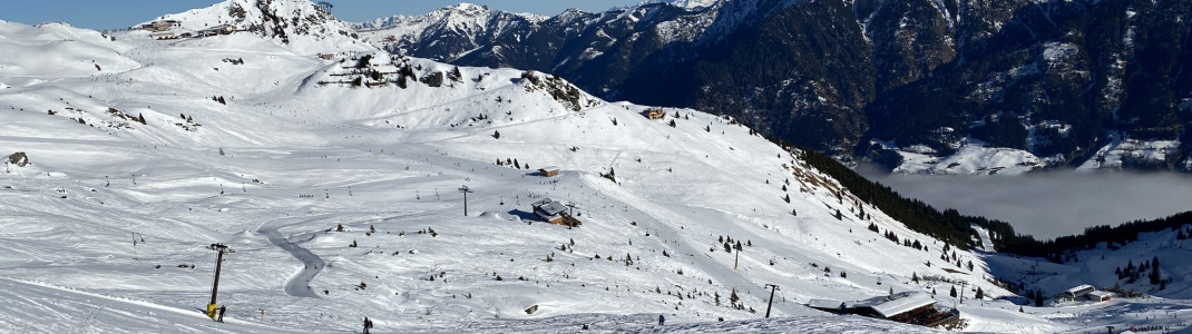 Blick von der Piste Hochalm H7 ins Gasteinertal.