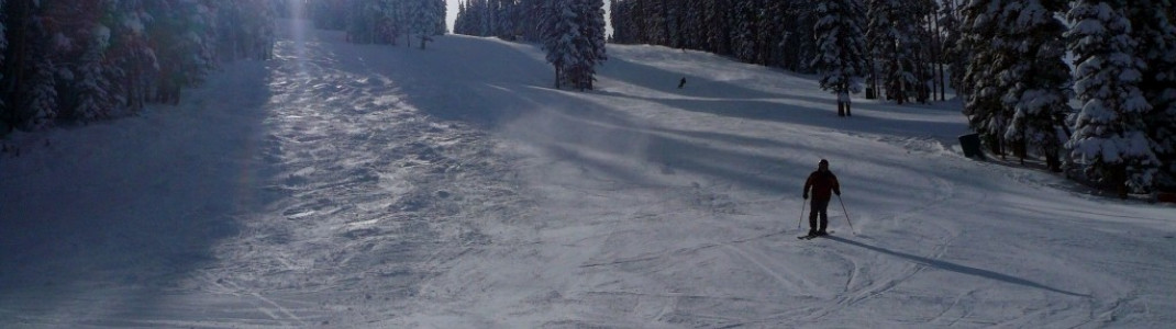 Zwischen "Centennial Express" Lift und "Rose Bowl" Lift befinden sich ein paar schöne Carving-Hänge!
