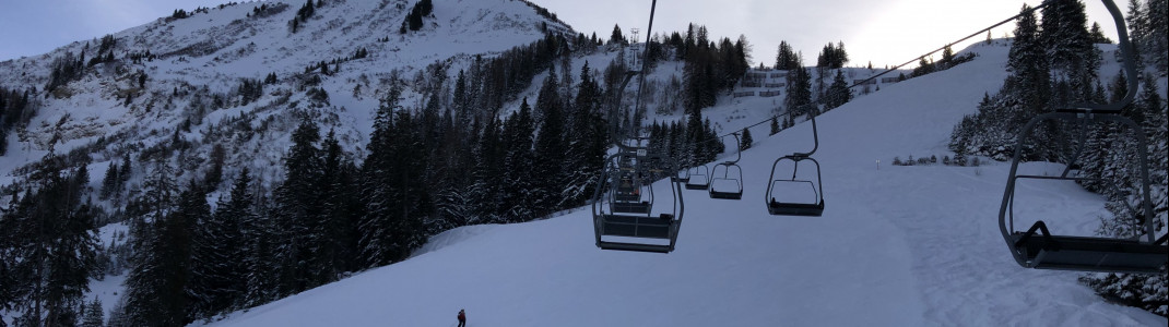 Off-Piste Möglichkeiten gibt es vor allem am Rastkopf.