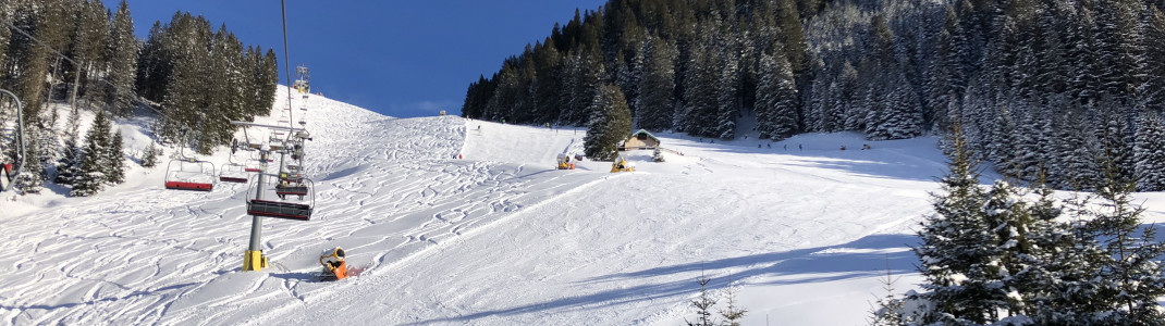 Im oberen Bereich der Sonnalmbahn warten rote Abfahrten wie die Hochalm-Piste.
