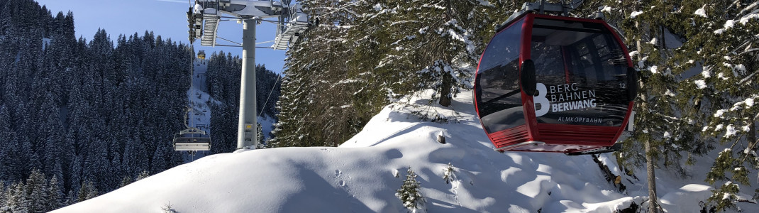 Von Bichlbach steigt man mit einer 6er/8er-Kombibahn ins Skigebiet ein.