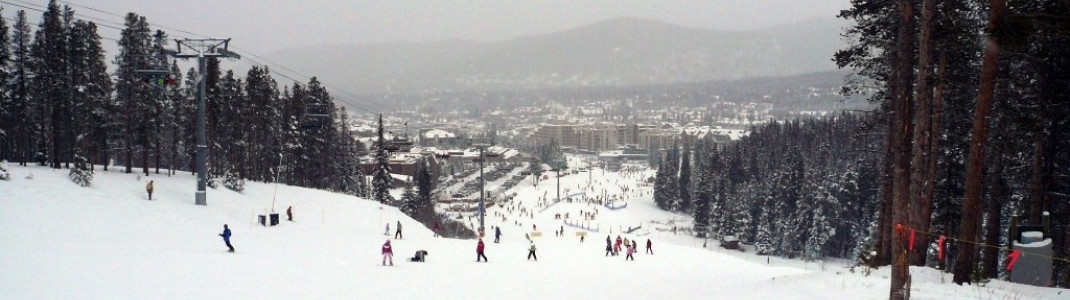 "Lower Lehmann"-Abfahrt mit Blick auf Breckenridge!