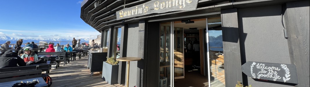 Die Laurins Lounge befindet sich an der Bergstation der König Laurin Bahn.
