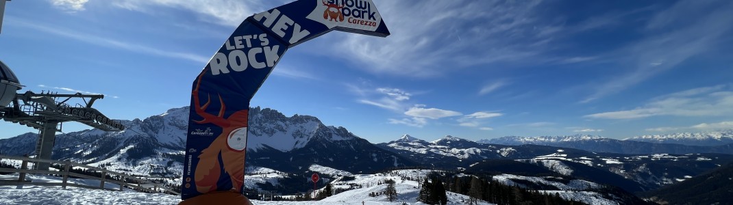 Der Snowpark startet an der Bergstation der Tschein-Sesselbahn.