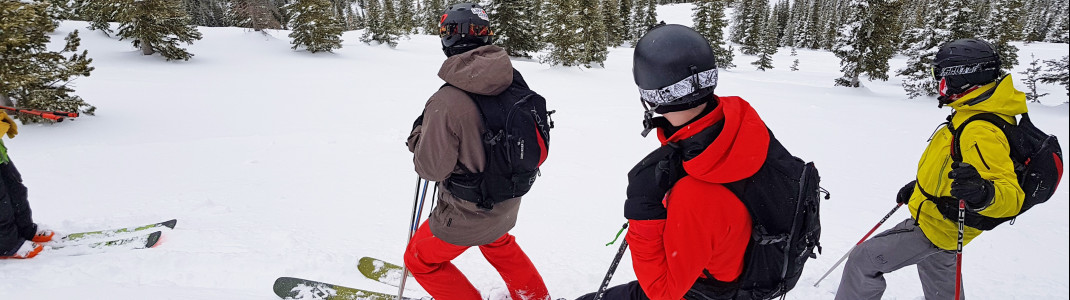 Ein Skigebiet, in dem Skifahrer viele anspruchsvolle Pisten vorfinden.