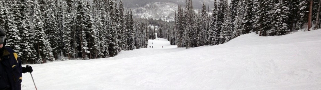 Im westlichen Bereich von Copper Mountain befinden sich viele einfache Abfahrten, auf denen die Anfänger ungestört üben können.