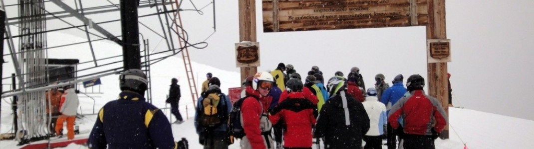 Copper's High Alpine: Der Schlepplift Storm King führt auf den höchsten Punkt des Skigebietes (fast 3800 m). Von dort führen ausschließlich schwarze Buckelpisten ins Tal.